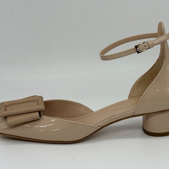 DIOR IDYLLE Patent Leather Ankle Strap Bow Buckle Ballet Pumps Shoes Heels - Picture 5 of 15
